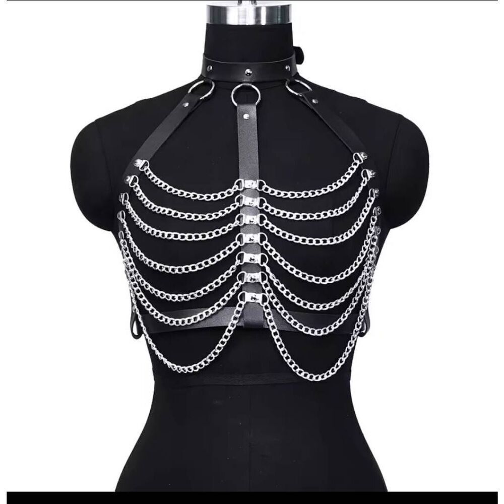 NWOT Body Chain Skeleton Festival Harness Punk